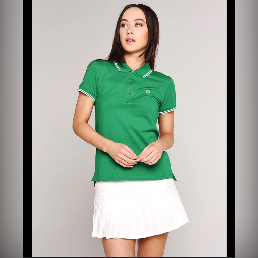 Tory Burch “Sport” - Green Pique Polo - Sz Medium